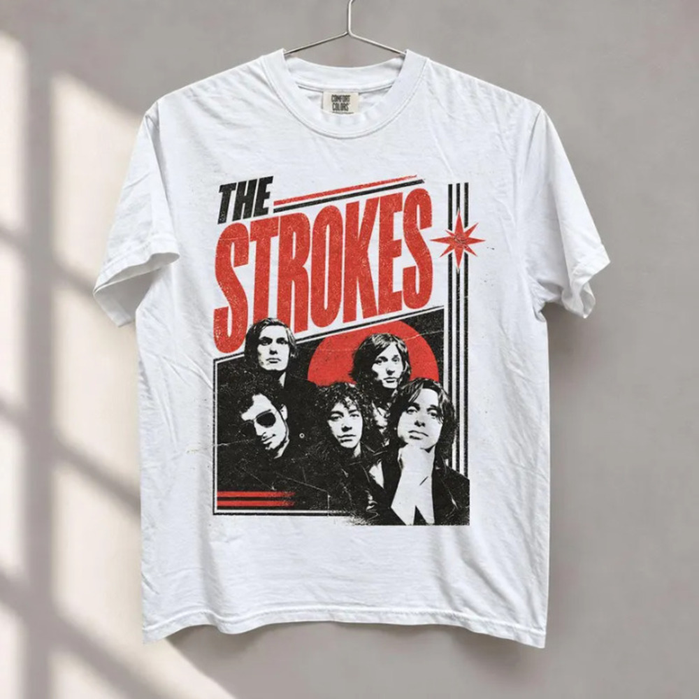 The Strokes Band Vintage Tee, Indie Rock Band Tee, Aesthetic Concert Music Merch